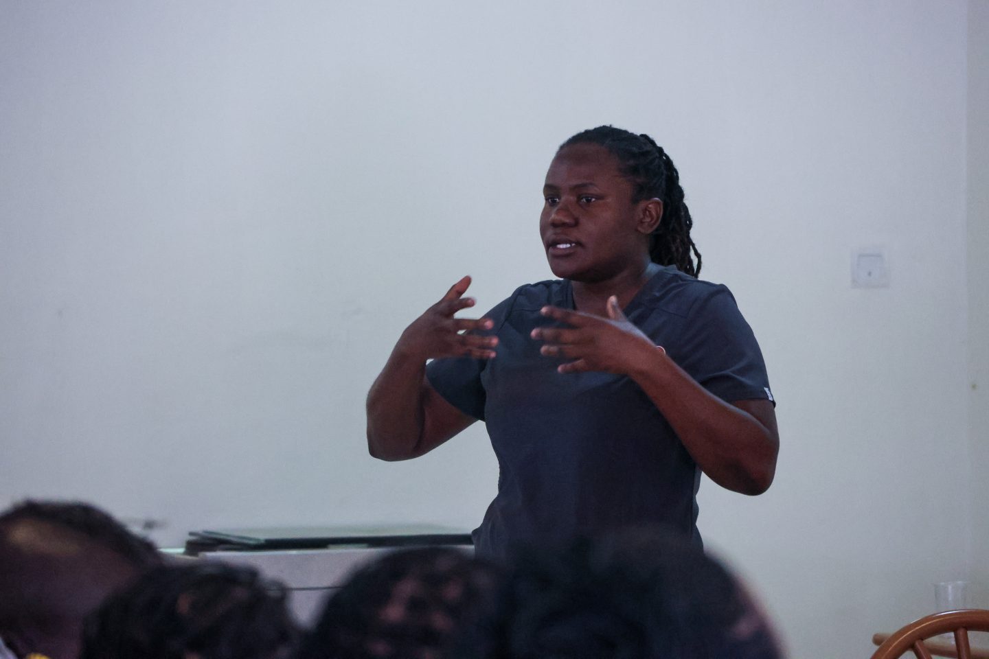 Brenda Otieno, a nurse and medical practitioner employed by ResponseMed (the healthcare services provider at the Lake Turkana Wind Power (LTWP) clinic)