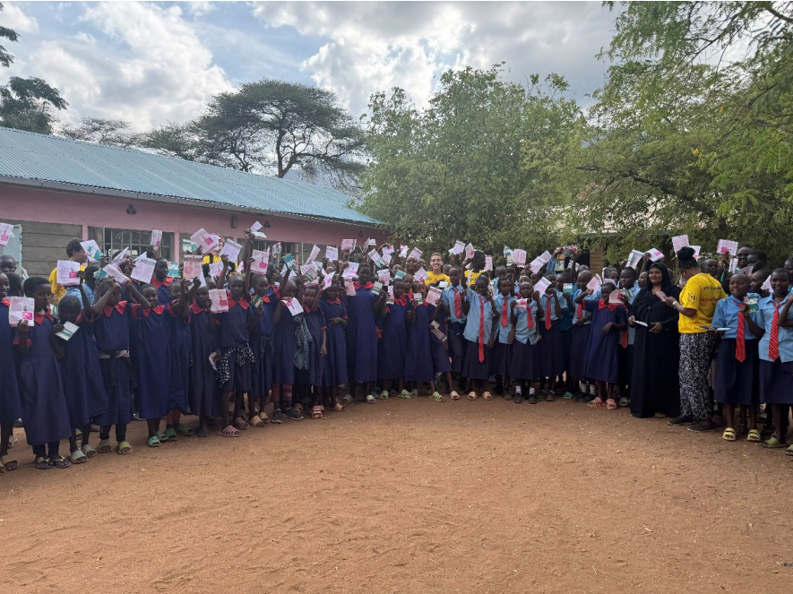 Students of South Horr Primary School after a successful HPV Vaccination initiative